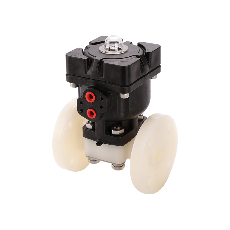 Pneumatische flensmembraanklep-kunststof actuator