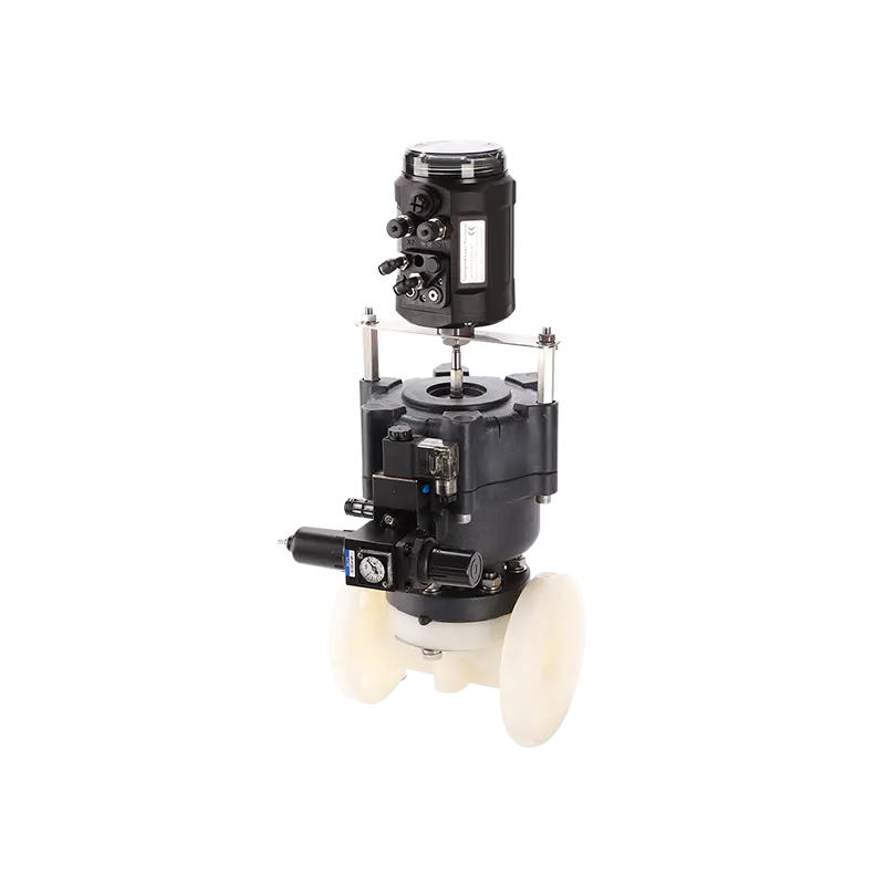 Pneumatische flensmembraanklep-kunststof actuator