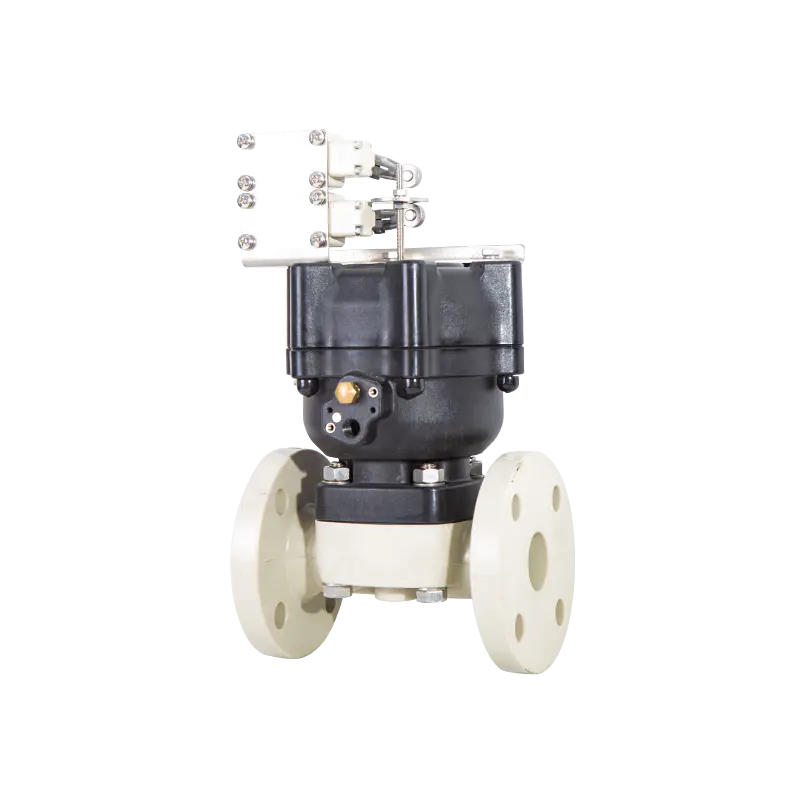 Pneumatische flensmembraanklep-kunststof actuator